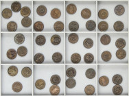 Lote 45 monedas 1 Céntimo. 1912 (*2). P.C.-V. Bastantes brillo y color original. A EXAMINAR. EBC- a SC.