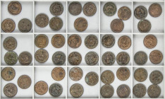 Lote 50 monedas 2 Céntimos. 1905 (*05). S.M.-V. A EXAMINAR. MBC a EBC.