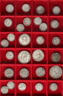Lote 28 monedas 1 a 100 Pesetas. AMADEO I, ALFONSO XII, ALFONSO XIII y ESTADO ESPAÑOL (2). Incluye 20 monedas 1 Peseta de diferentes fechas: 1869 (3),...