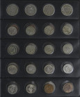 Lote centenares de monedas. Gran mayoría del S.XX. VARIOS PAÍSES DE TODO EL MUNDO. AE, AR, Al, CuNi, latón. Conjunto en su gran mayoria de monedas de ...