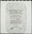 Obligació de Tresoreria. 10 Abril 1936. GENERALITAT DE CATALUNYA. Ø 34X36 mm. Con el sello en seco de la Generalitat. Impreso según estampaciones del ...