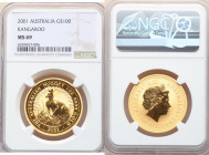 Elizabeth II gold "Kangaroo" 100 Dollars 2001 MS69 NGC, KM693. 

HID09801242017

© 2022 Heritage Auctions | All Rights Reserved