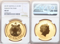 Elizabeth II gold "Year of the Tiger" 100 Dollars 2010-P MS69 NGC, KM-Unl. Lunar series. 

HID09801242017

© 2022 Heritage Auctions | All Rights Reser...