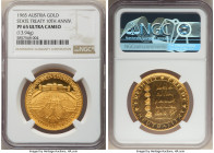 Republic gold Proof "State Treaty - 10th Anniversary" Medal 1965 PR65 Ultra Cameo NGC, KM-Unl. 13.94gm. 

HID09801242017

© 2022 Heritage Auctions | A...