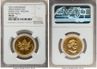 Elizabeth II bi-metallic gold & silver "Maple Leaf - 25th Anniversary" 20 Dollars 2004 MS69 NGC, KM-Unl. 

HID09801242017

© 2022 Heritage Auctions | ...