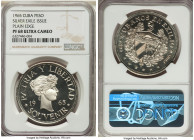Exile Issue silver Proof Souvenir Peso 1965 PR68 Ultra Cameo NGC, KM-XM5.1. Plain Edge. Glassy mirrored fields with fully frosted devices. 

HID098012...