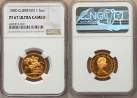Elizabeth II gold Proof Sovereign 1980 PR67 Ultra Cameo NGC, KM919, S-SC1. 

HID09801242017

© 2022 Heritage Auctions | All Rights Reserved