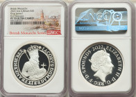 Elizabeth II silver Proof "King James I" 5 Pounds (2 oz) 2022 PR70 Ultra Cameo NGC, KM-Unl, S-Unl. Limited Edition Presentation Mintage: 700. British ...
