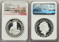Elizabeth II silver Proof "King James I" 5 Pounds (2 oz) 2022 PR70 Ultra Cameo NGC, KM-Unl. Limited Edition Presentation Mintage: 700. British Monarch...