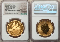Elizabeth II gold Proof "Mayflower 400th Anniversary" 100 Pounds (1 oz) 2020 PR70 Ultra Cameo NGC, KM-Unl. Mintage: 500. One of First 100 Struck. Sold...