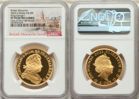 Elizabeth II gold Proof "King George I" 100 Pounds (1 oz) 2022 PR70 Ultra Cameo NGC, KM-Unl. Mintage: 610. British Monarchs series. One of First 100 S...