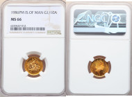 British Dependency. Elizabeth II gold 1/10 Angel 1986 MS66 NGC, KM140. 

HID09801242017

© 2022 Heritage Auctions | All Rights Reserved