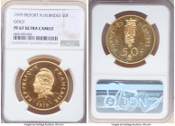 French/British Condominium 4-Piece Certified gold Piefort Proof Set 1979-(a) NGC, 1) 50 Francs, PR67 Ultra Cameo 2) 20 Francs, PR67 Ultra Cameo 3) 10 ...