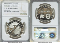 Republic 4-Piece Certified silver Proof Set 2000 PR69 Ultra Cameo NGC, 1) "Terra do Lavrador" 200 Escudos 2) "Terra dos Corte-Real" 200 Escudos 3) "Te...