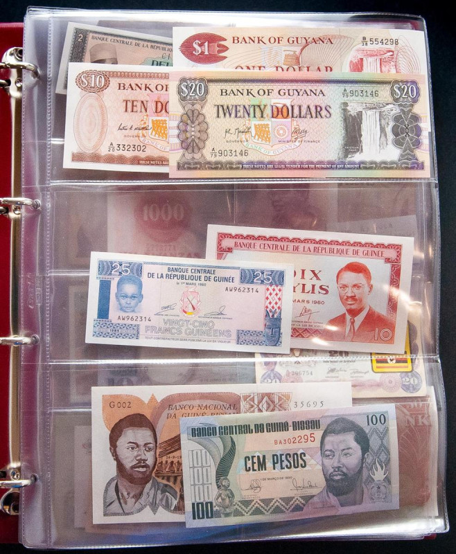 Interesting set of banknotes from the African continent from different issues an...