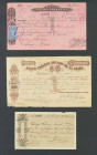 ARGENTINA. Set of 6 Bills of Exchange and a check, drawn in Buenos Aires and Río de la Plata, with their corresponding tax rates. TO EXAMINE.
