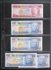 BARBADOS. Interesting set of 16 banknotes. Uncirculated to About Uncirculated. TO EXAM.