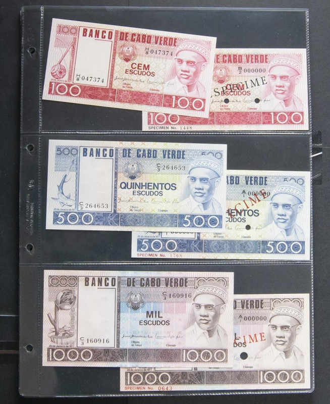 CAPE VERDE. Interesting set of 19 banknotes. Uncirculated. TO EXAM.