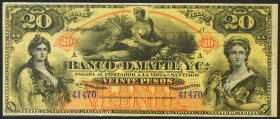 CHILE. 20 Pesos. (1888ca). Remainder. (Pick: S279). Fine.