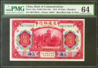 CHINA. 10 Yüan. 1914. Series SB-C. (Pick: 118q). PMG64.
