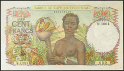 FRENCH WEST AFRICA. 100 Francs. 16 April 1948. (Pick: 40). Less than Extremely Fine.