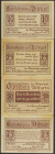 GERMANY. NOTGELD (DITFURT). Complete set of 4 banknotes: 10 Pfennig, 25 Pfennig, 50 Pfennig, 75 Pfennig from 1921. (Grabowski / Mehl: 275.1-1 to 4). A...