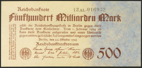 GERMANY. 500 Milliarden Mark. 1923. (Pick: 127b). About uncirculated.