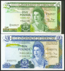 GIBRALTAR. 5 Ponds and 10 Pounds. 4 August 1986 and 21 October 1986. (Pick: 21b, 22b). Uncirculated.