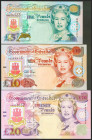 GIBRALTAR. 5 Pounds, 10 Pounds and 20 Pounds. 1995. (Pick: 26a, 27a, 29). Uncirculated.