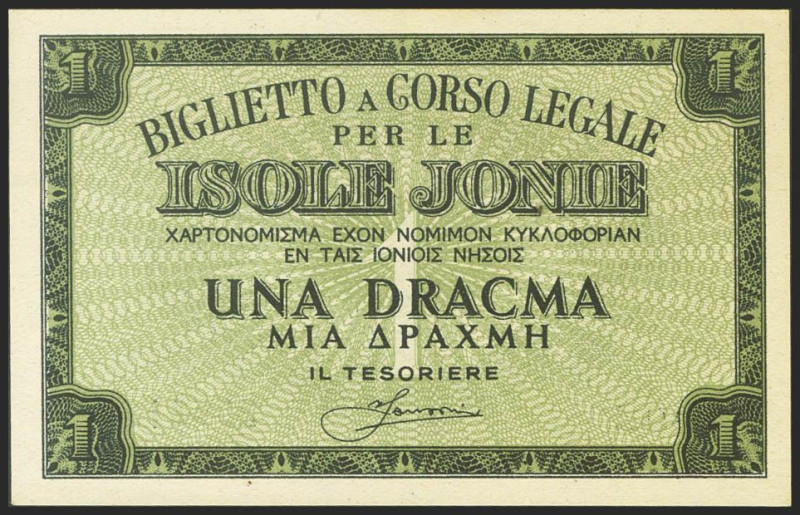 GREECE. Isole Jonie. 1 Drachma. 1941. (Pick: M11). Uncirculated.