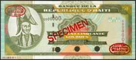 HAITI. 250 Gourdes. 2003. SPECIMEN. (Pick: 269s). Uncirculated.