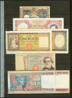 Set of 17 Italian banknotes of different issues, all of them VF+/UNC.