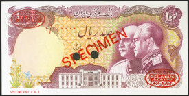 IRAN. 100 Rials. 1974. SPECIMEN. (Pick: 108s). Uncirculated.