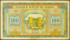 MOROCCO. 100 Francs. 1 May 1943. (Pick: 27). Very Fine.