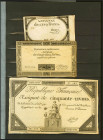 Interesting set of banknotes from France (asignats) and Canada. TO EXAMINE.