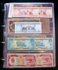 Interesting set-collection of banknotes from all over the world from different countries and different qualities. TO EXAM.