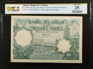 ALGERIA. Banque de l'Algerie. 50 Francs, 1936. P-80a. PCGS Banknote Very Fine 25.
Estimate: $250.00-$350.00