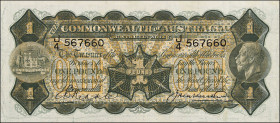 AUSTRALIA. Commonwealth of Australia. 1 Pound, ND (1926-32). P-16c. Very Fine.
Estimate: $500.00-$800.00