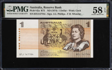 AUSTRALIA. Lot of (3). Reserve Bank of Australia. 1 Dollar, ND (1974-83). P-42a, 42c, & 42d. PMG Choice About Uncirculated 58 EPQ to Gem Uncirculated ...