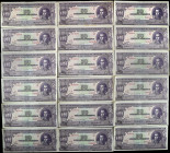 BOLIVIA. Banco Central de Bolivia. 50 Bolivianos, 1945. P-141. Extremely Fine.
30 pieces in lot. 50 Bolivianos notes, with a few that are consecutive...