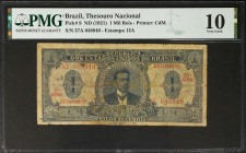 BRAZIL. Thesouro Nacional. 1 Mil Reis, ND (1921). P-8. PMG Very Good 10.
Estimate: $35.00-$70.00