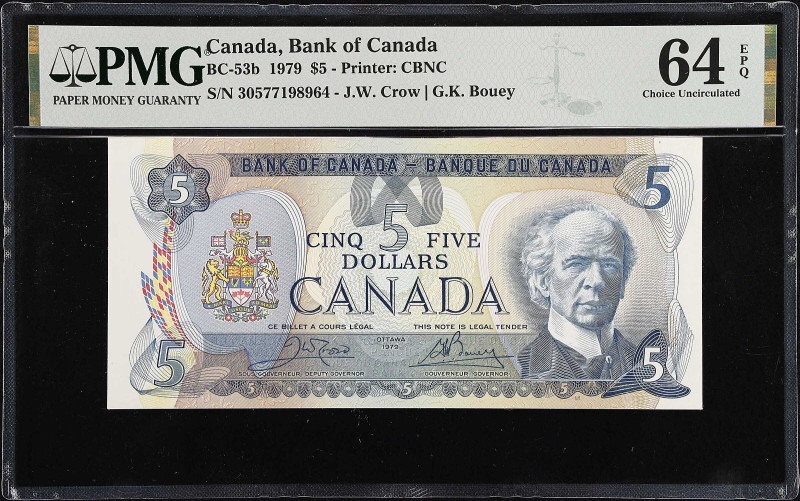 CANADA. Bank of Canada. 5 Dollars, 1979. BC-53b. PMG Choice Uncirculated 64 EPQ....