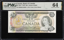 CANADA. Bank of Canada. 20 Dollars, 1979. BC-54b-i. PMG Choice Uncirculated 64.
Estimate: $100.00-$150.00