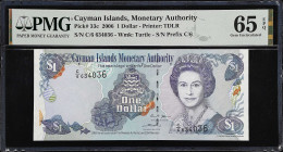 CAYMAN ISLANDS. Cayman Island Monetary Authority. 1 Dollar, 2006. P-33c. PMG Gem Uncirculated 65 EPQ.
Estimate: $30.00-$50.00