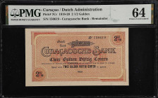 CURACAO. Curacaosche Bank. 2 1/2 Gulden, 1918-20. P-7Cr. Remainder. PMG Choice Uncirculated 64.
Estimate: $300.00-$500.00