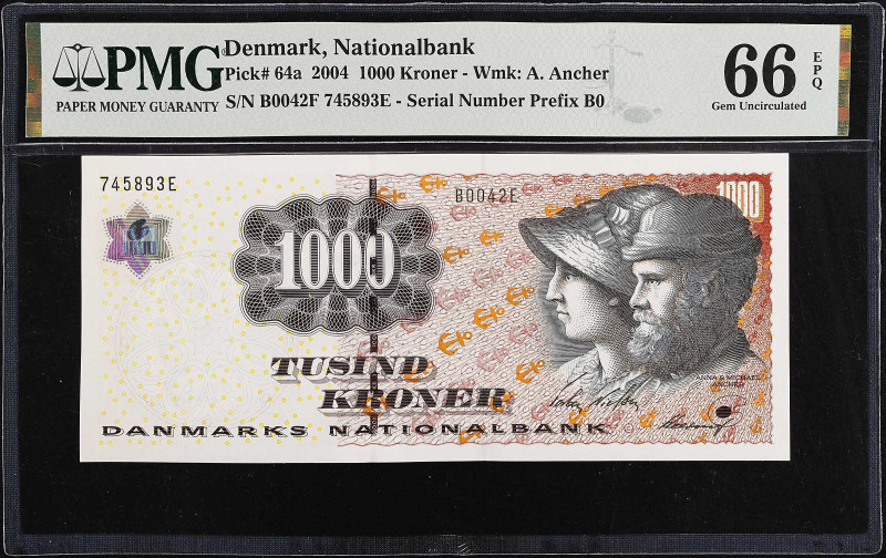 DENMARK. Danmarks Nationalbank. 1000 Kroner, 2004. P-64a. PMG Gem Uncirculated 6...