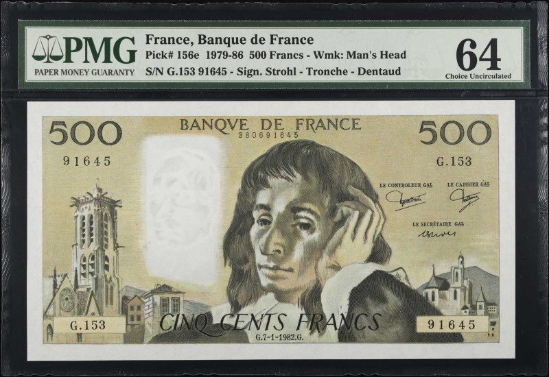 FRANCE. Banque de France. 500 Francs, 1979-86. P-156e. PMG Choice Uncirculated 6...