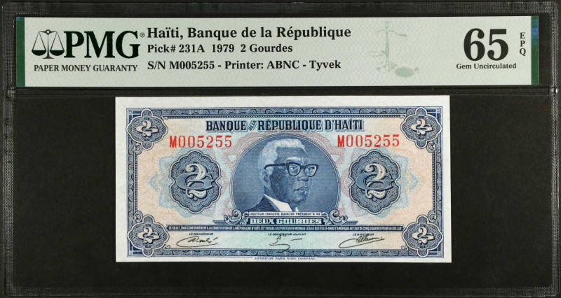 HAITI. Banque de la Republique d'Haiti. 2 Gourdes, 1979. P-231A. PMG Gem Uncircu...