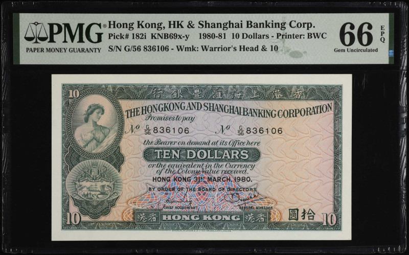 HONG KONG. The Hongkong & Shanghai Banking Corporation. 10 Dollars, 1980-81. P-1...