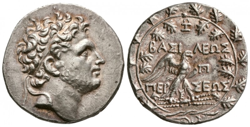 Kings of Macedon. Perseus, 179-168 BC. AR Tetradrachm.(16.79 g, 31.12 mm)
Diade...